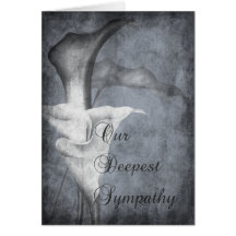 Sympathie grise de calla carte de vœux