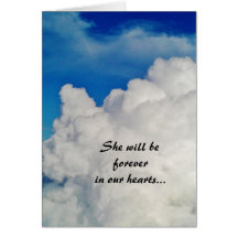 Sympathy-Blue Sky and white clouds Card