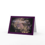 Sympathy Card & Poem, Template; florals & purples