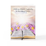 Sympathy card with flowers and study bible