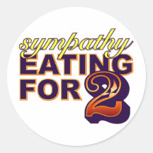 Sympathy Eating for Two Round Sticker