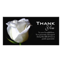 Sympathy / Funeral Thank You Photo Card