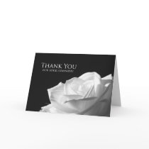 Sympathy Memorial Thank You Card -- White Rose