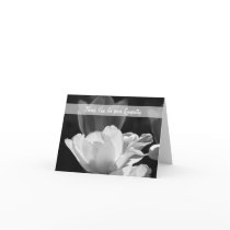 Sympathy Memorial Thank You Note Card -- Tulips
