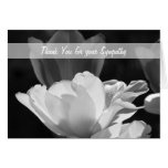 Sympathy Memorial Thank You Note Card -- Tulips