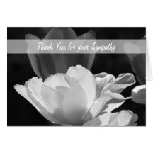 Sympathy Memorial Thank You Note Card -- Tulips
