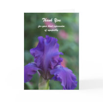 Sympathy Thank You Card -- Iris
