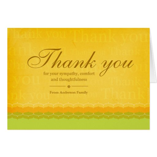 Sympathy Thank You Greeting Cards 