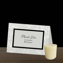 Sympathy Thank You Note Card in Classic Grey