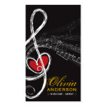 Symphonie triple de notes musicales de musique de  cartes de visite professionnelles