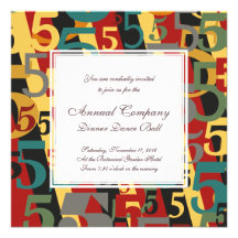 Symphony # 5 Fifth or Fiftieth Birthday Annivesary Announcements