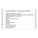 Symptoms of Food Allergies Rectangle Stickers