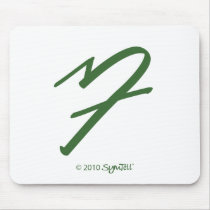 SymTell Green Anxious Symbol Mouse Pads