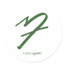 SymTell Green Anxious Symbol Sticker