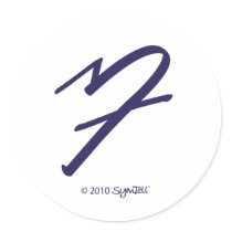 SymTell Purple Anxious Symbol Round Sticker
