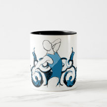 Synch Swimming Illustration Coffee Mug