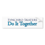 Synchro Skaters Do It Together Bumper Stickers
