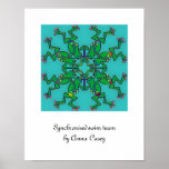 Synchronised swim team print