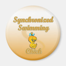 Synchronized Swimming Chick Magnets