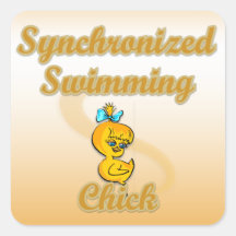 Synchronized Swimming Chick Stickers