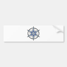 Synchronized Swimming Circle Logo in Blue Bumper Sticker