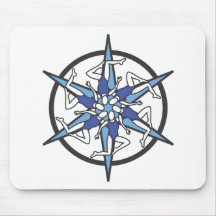 Synchronized Swimming Circle Logo in Blue Mouse Pad