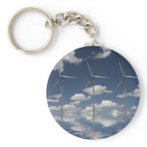 Syncronised Wind Turbines Keychains