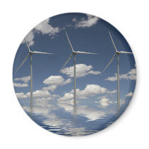 Syncronised Wind Turbines Fridge Magnet
