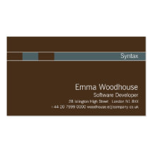 Syntax Chocolate Brown & Cadet Blue Business Cards