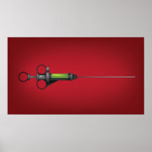 Syringe Red Poster
