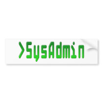 SysAdmin Bumper Sticker