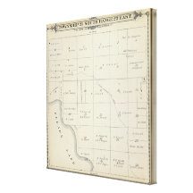 T21S R22E Tulare County Section Map Gallery Wrap Canvas