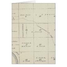 T21S R22E Tulare County Section Map Greeting Card