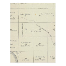T21S R22E Tulare County Section Map Post Cards
