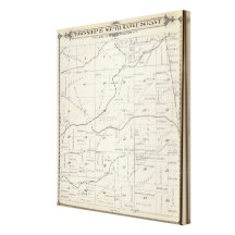 T21S R24E Tulare County Section Map Canvas Print