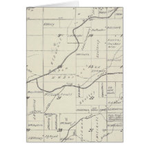T21S R24E Tulare County Section Map Greeting Card