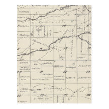T21S R25E Tulare County Section Map Post Card