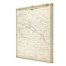 T21S R26E Tulare County Section Map Stretched Canvas Print