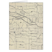 T21S R26E Tulare County Section Map Greeting Cards