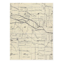 T21S R26E Tulare County Section Map Post Card