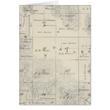 T21S R28E Tulare County Section Map Card