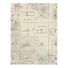 T21S R28E Tulare County Section Map Postcards