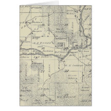 T21S R29E Tulare County Section Map Greeting Card
