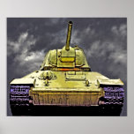 T-34 réservoir russe, mémorial soviétique, Berlin  Posters