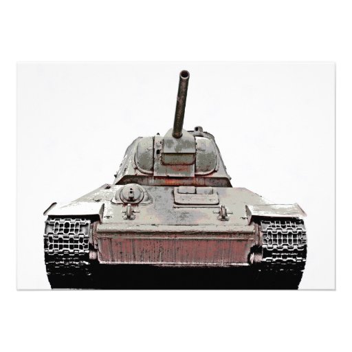 T-34 Russian Tank,Soviet Memorial,Berlin -(sm2d) Invitations