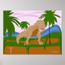 T for T-rex Poster
