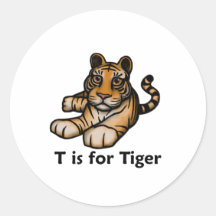 T is for Tiger Stickers