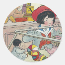 T is For Toy Round Stickers