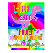 T-Rex 2500 Power Super Dinosaur Points for You! Postcards