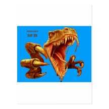 T Rex_blue screen.jpg Postcards